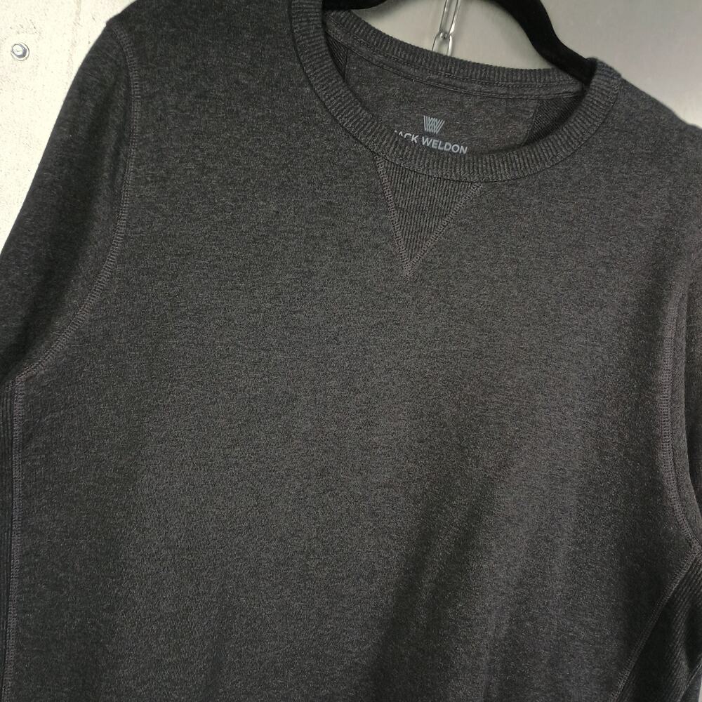 Mack Weldon ACE Sweatshirt Mens XL Gray Stretch Crewneck Pullover Fleece Logo